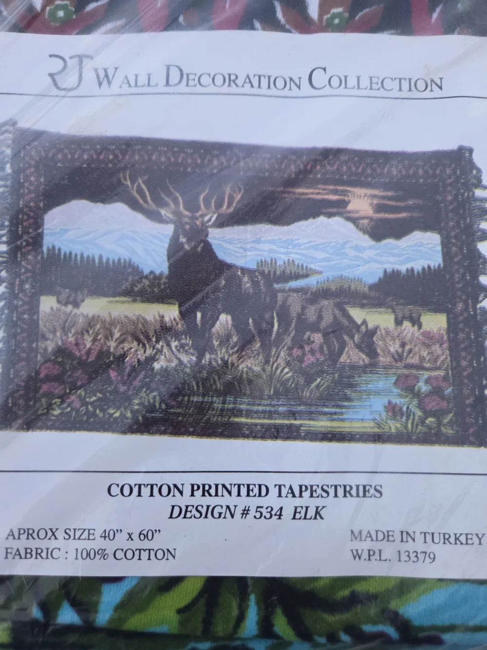 Cotton Tapestry Throw - Multicolor Elk Design